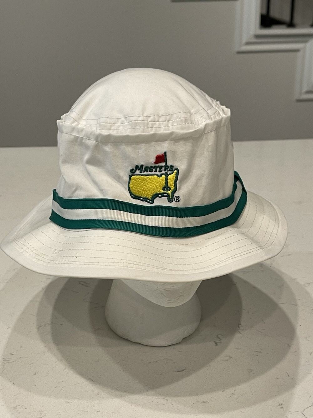 Official Masters White Bucket Embroidered Logo Golf Hat